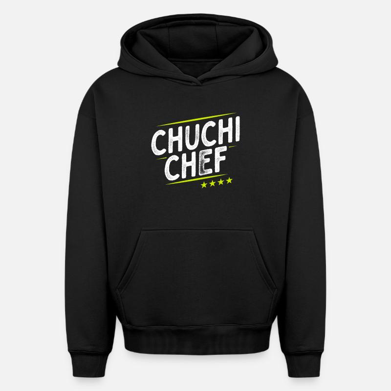 Küchenchef - Chuchi Chef - Schweizerdeutsch - Oversized Heavyweight Unisex Hoodie - Schwarz