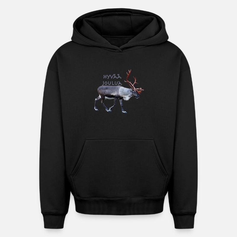 Hyvaa Joulua - Oversized Heavyweight Unisex Hoodie - Schwarz