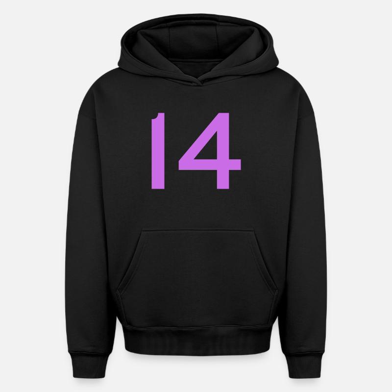 14 - Sweat à capuche unisexe oversize épais SPREAD - noir