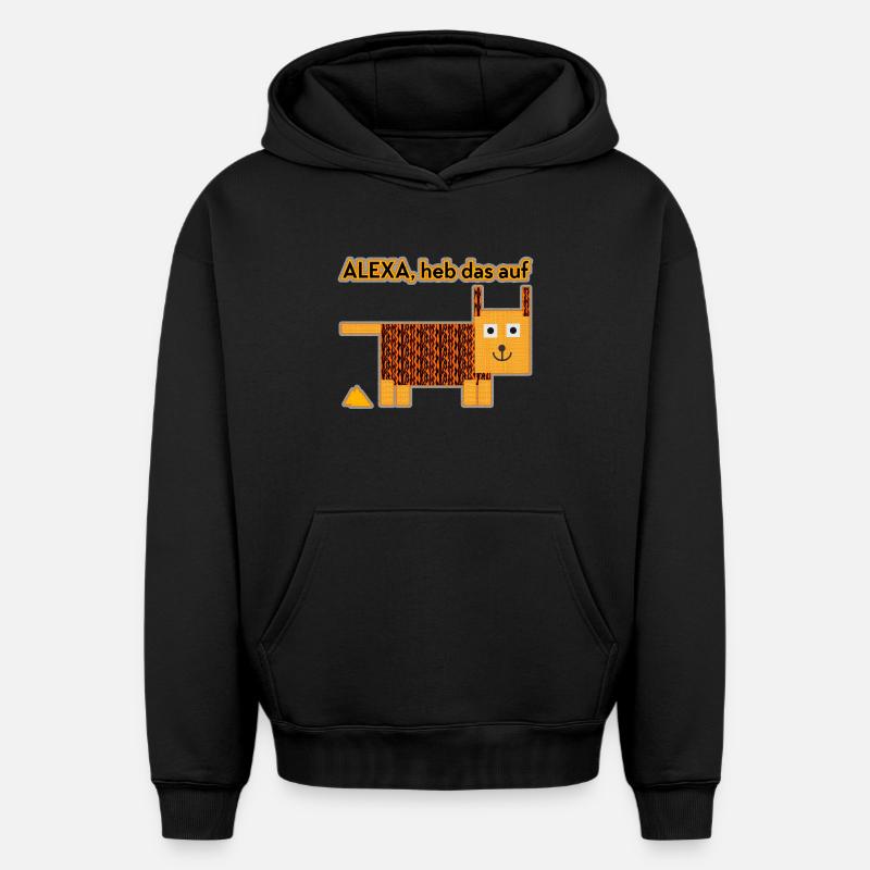 Alexa, prends ça! - Sweat à capuche unisexe oversize épais SPREAD - noir