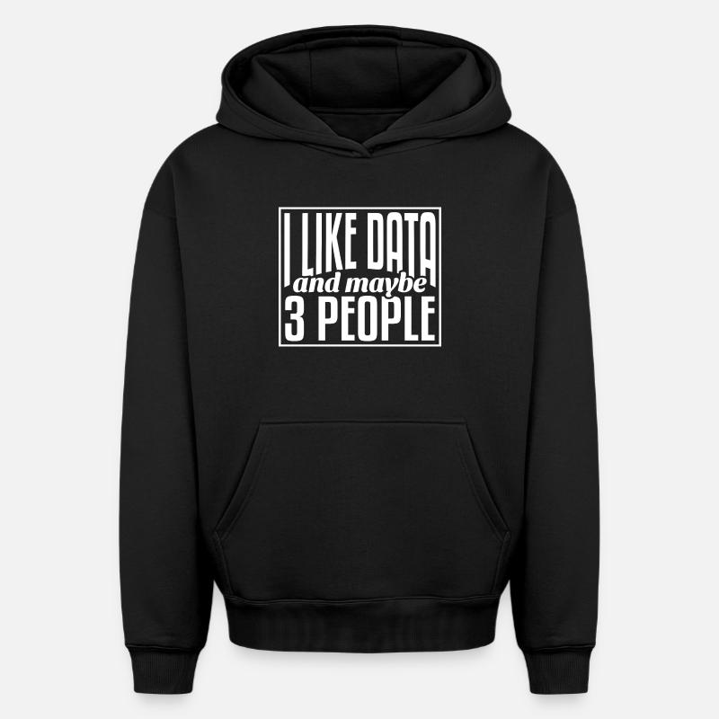 Daten Data Science Datenanalyst - Oversized Heavyweight Unisex Hoodie - Schwarz