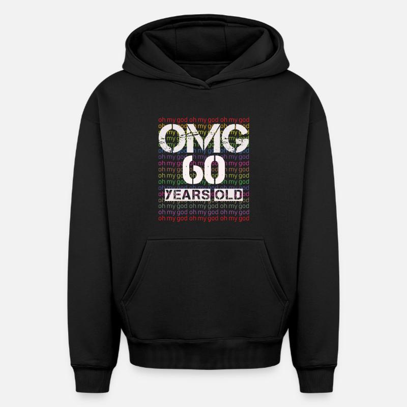 60e anniversaire - Sweat à capuche unisexe oversize épais SPREAD - noir