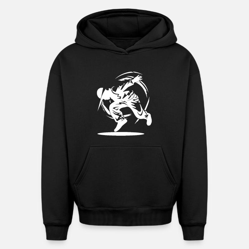 B-Boy - Sweat à capuche unisexe oversize épais SPREAD - noir