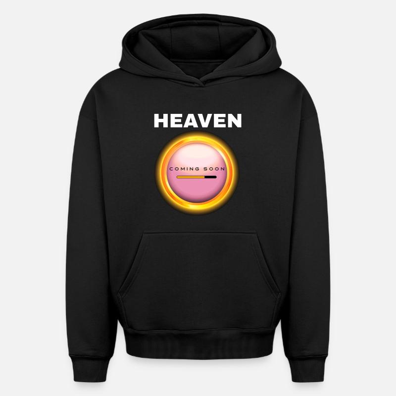 Le paradis bientôt - Sweat à capuche unisexe oversize épais SPREAD - noir