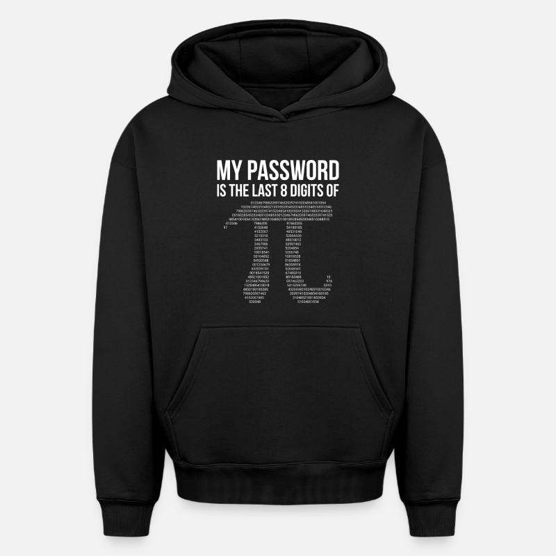 Mon mot de passe - Sweat à capuche unisexe oversize épais SPREAD - noir