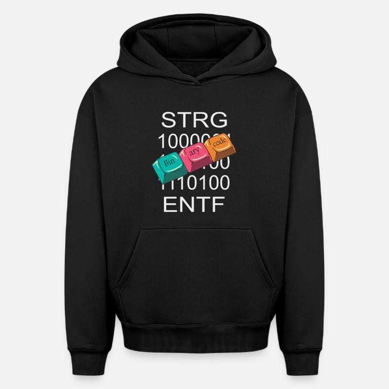 Nerd de l’informatique - Sweat à capuche unisexe oversize épais SPREAD - noir
