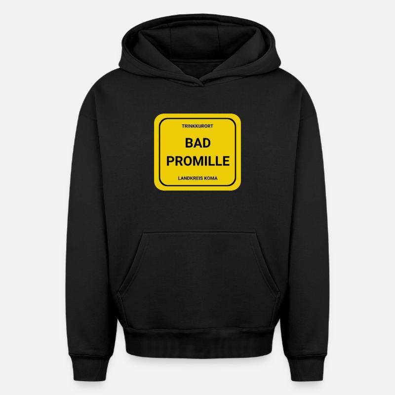 Spa à boire - Sweat à capuche unisexe oversize épais SPREAD - noir