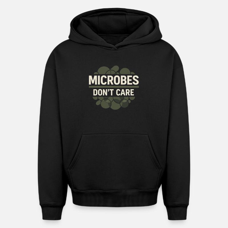 microbiologie - Sweat à capuche unisexe oversize épais SPREAD - noir