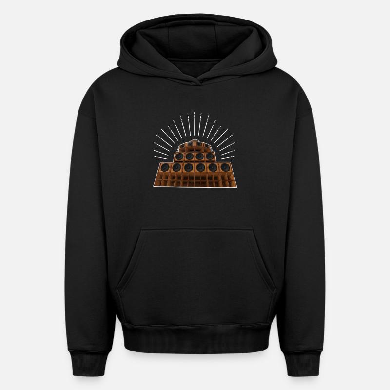 Système de sonorisation - Sweat à capuche unisexe oversize épais SPREAD - noir