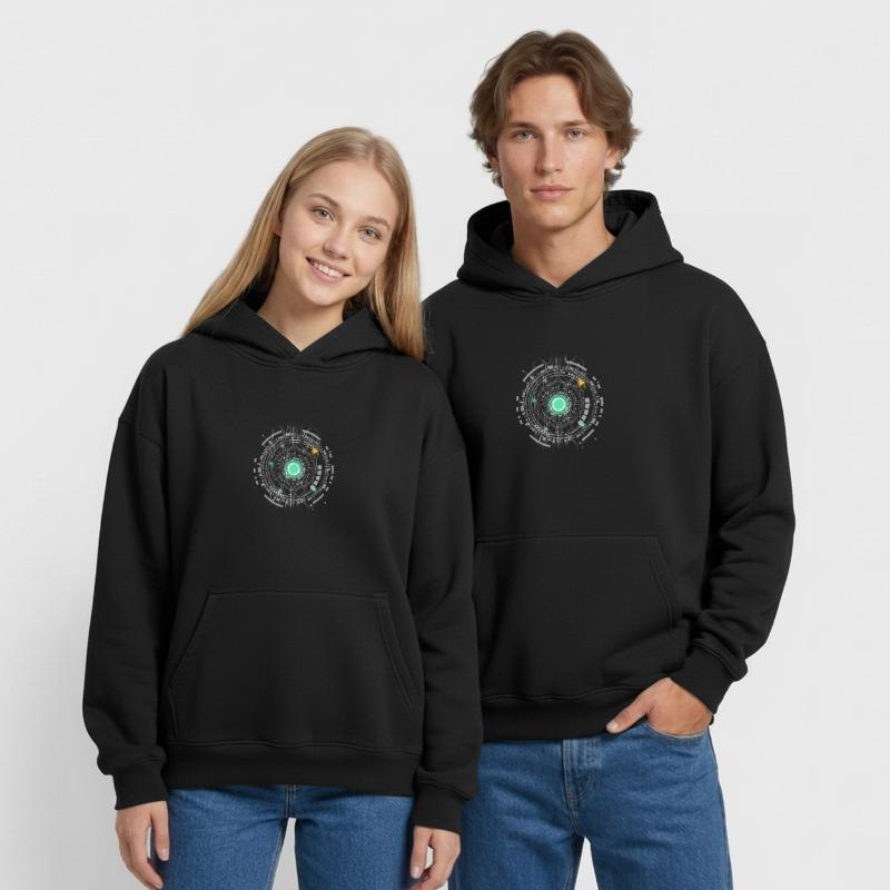 nerd CPU core computer code pc board spaceship Oversized Heavyweight Unisex Hoodie