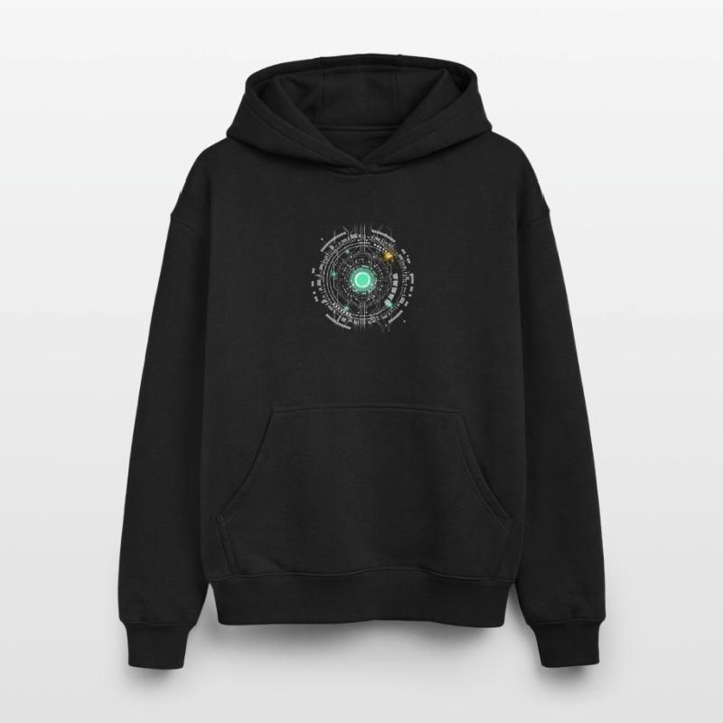 nerd CPU core computer code pc board spaceship Oversized Heavyweight Unisex Hoodie