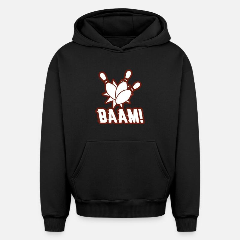 Grève de bowling - Sweat à capuche unisexe oversize épais SPREAD - noir