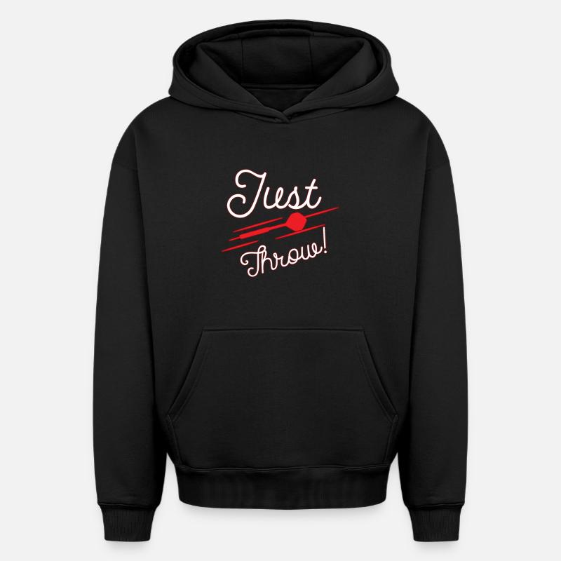 Fléchettes fléchettes - Sweat à capuche unisexe oversize épais SPREAD - noir