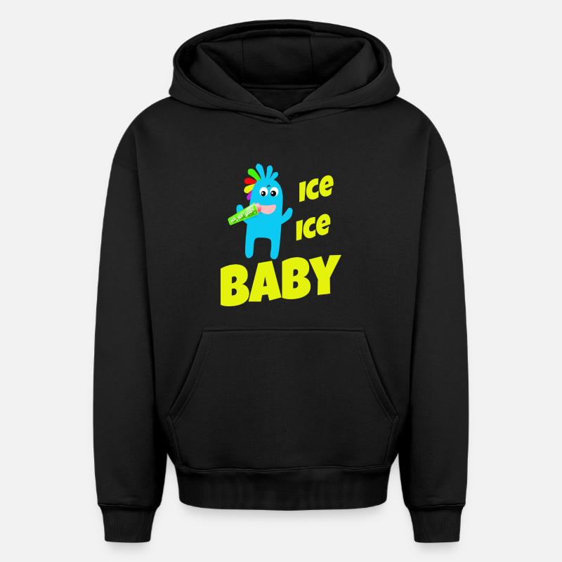 Bébé - Sweat à capuche unisexe oversize épais SPREAD - noir
