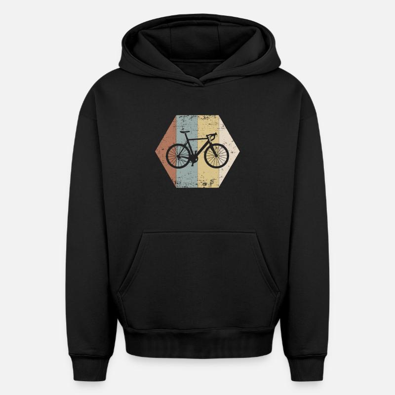 vélo - Sweat à capuche unisexe oversize épais SPREAD - noir
