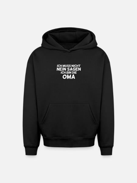 Ich bin die Oma - Oversized Heavyweight Unisex Hoodie - Schwarz