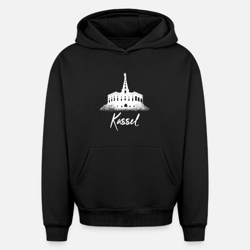 Kassel - Sweat à capuche unisexe oversize épais SPREAD - noir