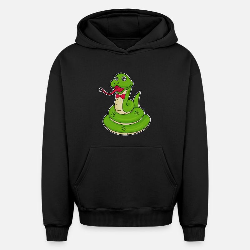 Serpent avec boucle - Sweat à capuche unisexe oversize épais SPREAD - noir