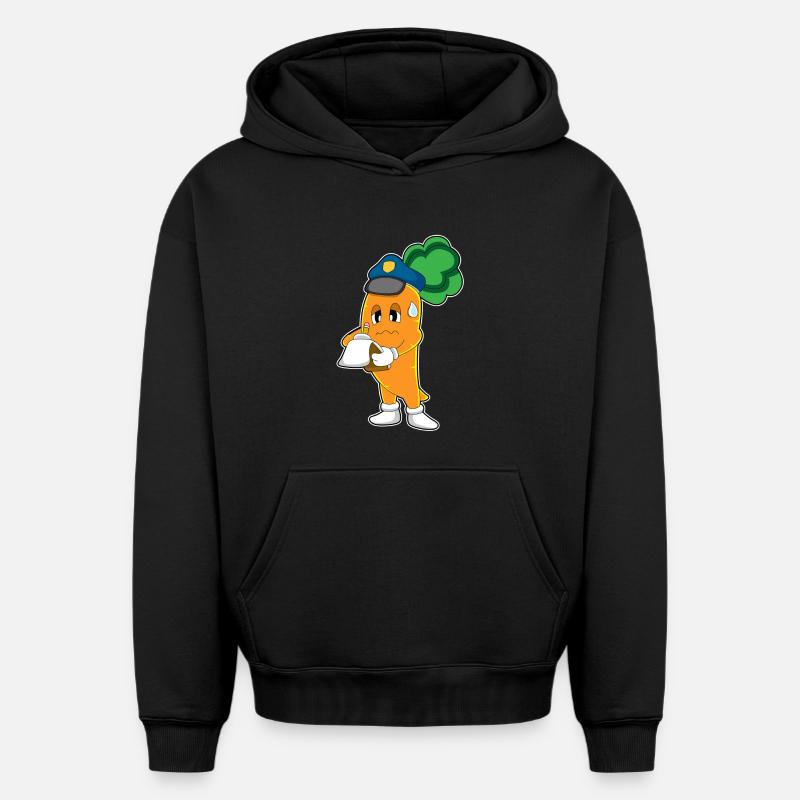 Carrot Politesse Billets - Sweat à capuche unisexe oversize épais SPREAD - noir