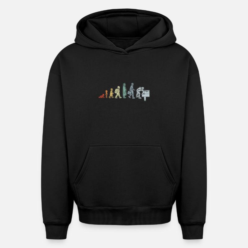 Pool Evolution - Oversized Heavyweight Unisex Hoodie - black