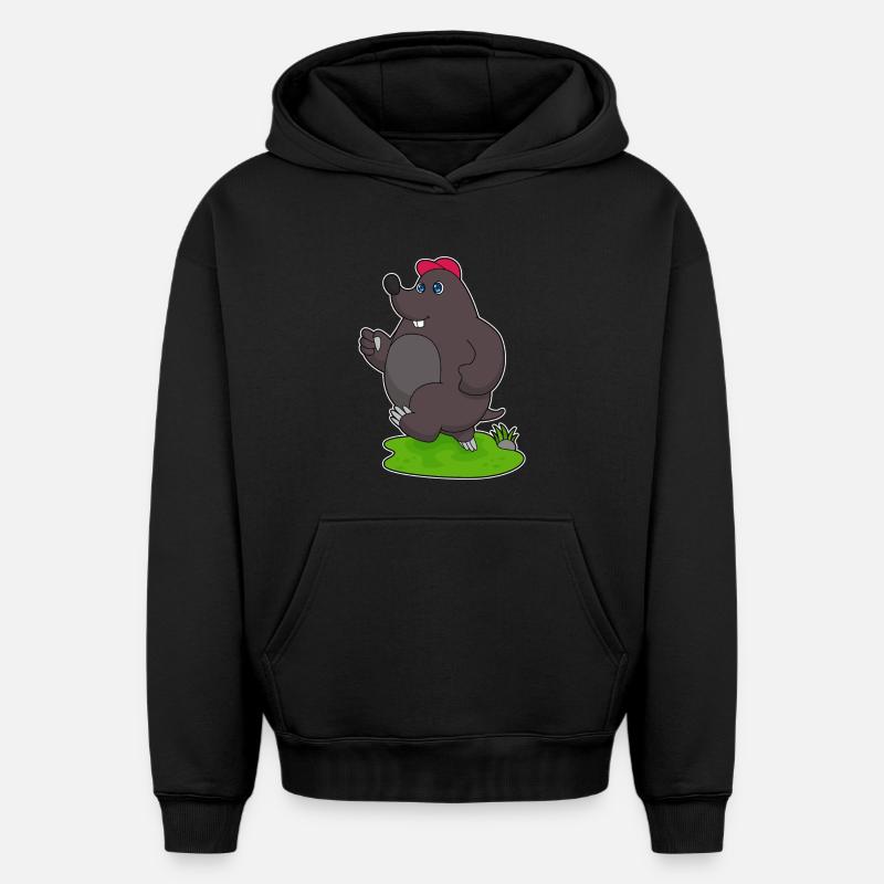 Mole Jogger Jogging - Sweat à capuche unisexe oversize épais SPREAD - noir
