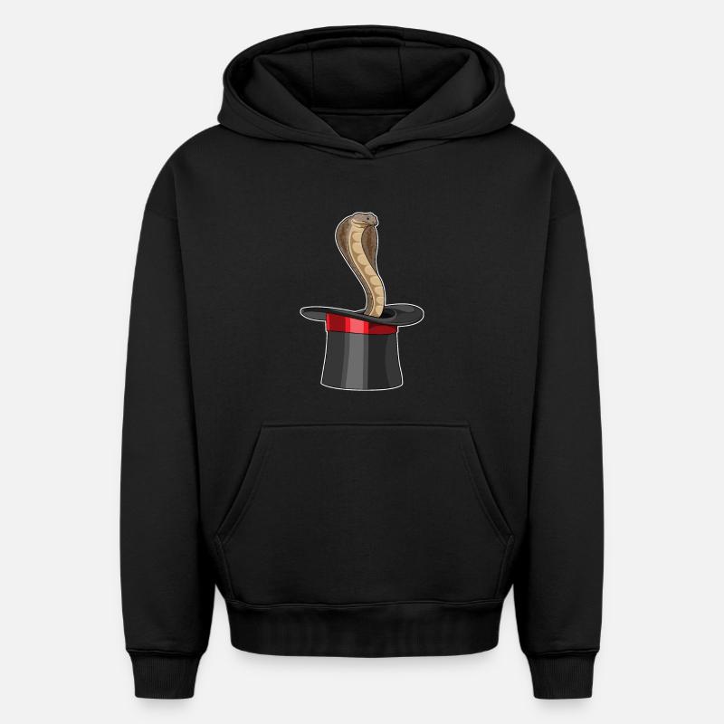 Cylindre Snake Wizard - Sweat à capuche unisexe oversize épais SPREAD - noir