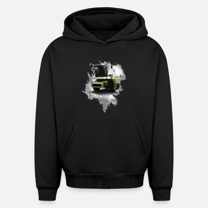 Combiner - Sweat à capuche unisexe oversize épais SPREAD - noir