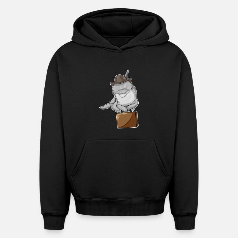 Porte-documents Delfin Entrepreneur - Sweat à capuche unisexe oversize épais SPREAD - noir