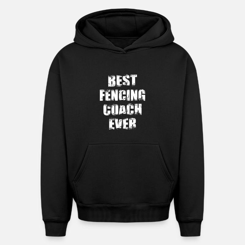 Bester Fechtlehrer - Oversized Heavyweight Unisex Hoodie - Schwarz