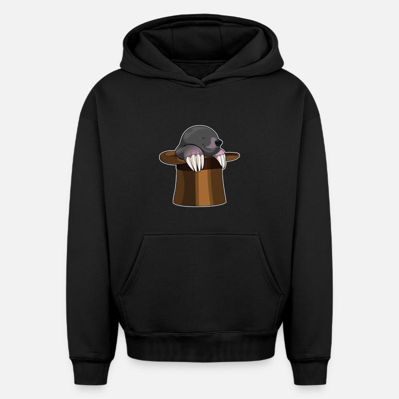 Cylindre molemétrique - Sweat à capuche unisexe oversize épais SPREAD - noir
