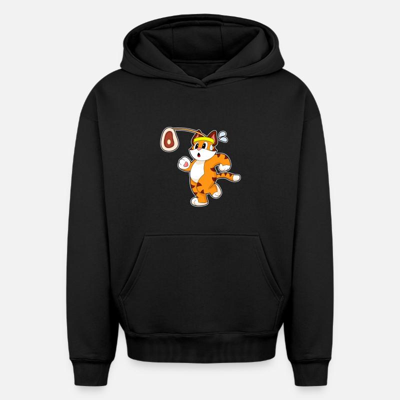 Viande de tigre - Sweat à capuche unisexe oversize épais SPREAD - noir