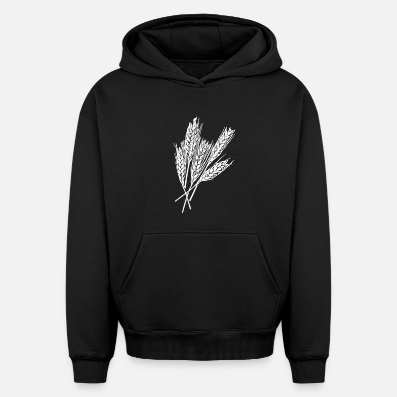 5 épis de blé - Sweat à capuche unisexe oversize épais SPREAD - noir