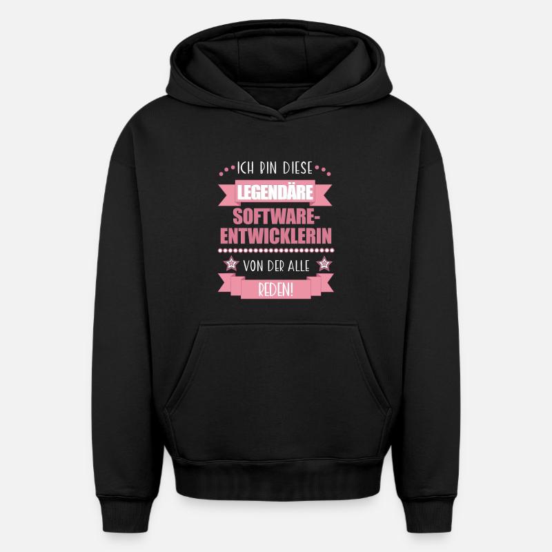Softwareentwicklerin Codeexpertin süßes Geschenk - Oversized Heavyweight Unisex Hoodie - Schwarz