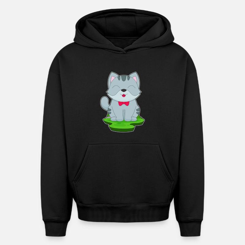 Arc de chat - Sweat à capuche unisexe oversize épais SPREAD - noir