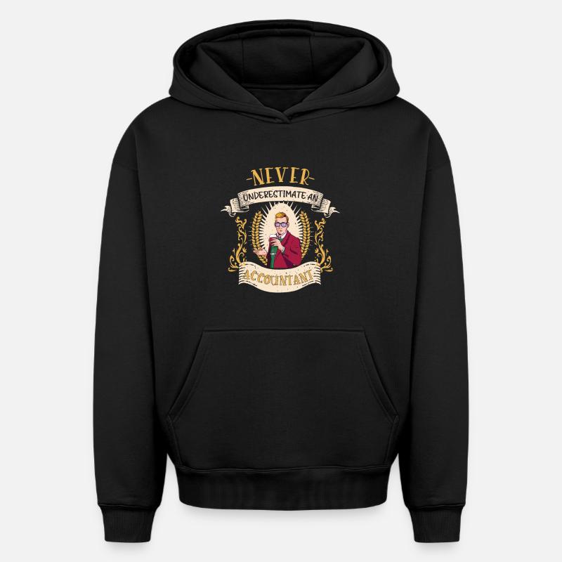 Cadeau drôle de comptabilité comptable - Sweat à capuche unisexe oversize épais SPREAD - noir