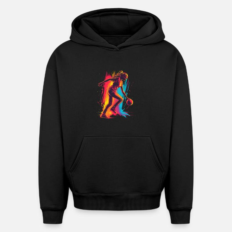 Chapeau melon - Sweat à capuche unisexe oversize épais SPREAD - noir