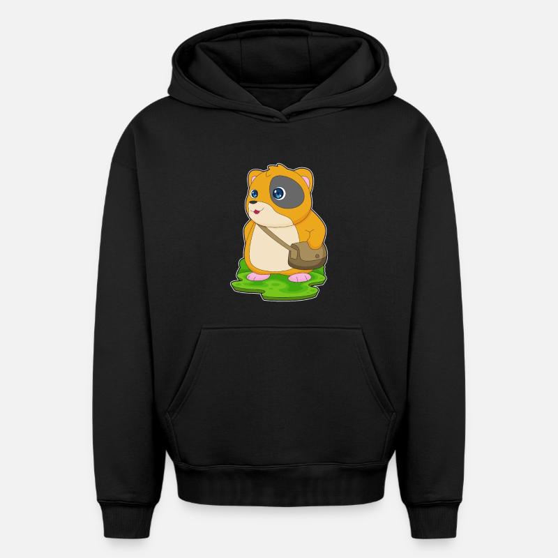 Sac à main Hamster - Sweat à capuche unisexe oversize épais SPREAD - noir