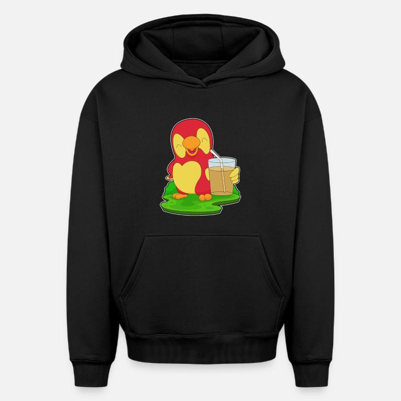 Jus de perroquet - Sweat à capuche unisexe oversize épais SPREAD - noir