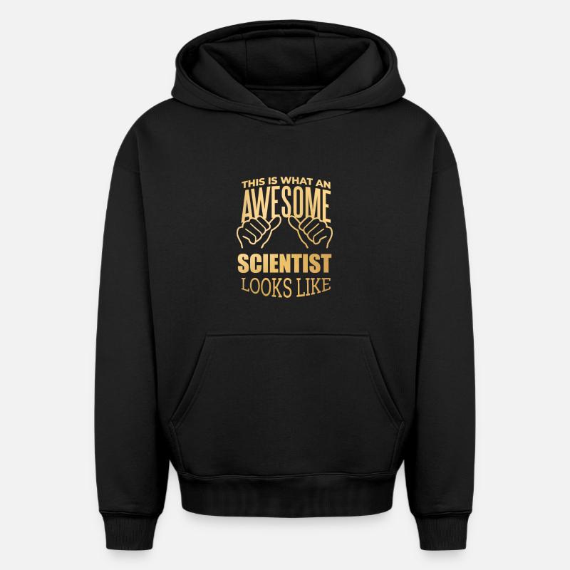 science - Sweat à capuche unisexe oversize épais SPREAD - noir