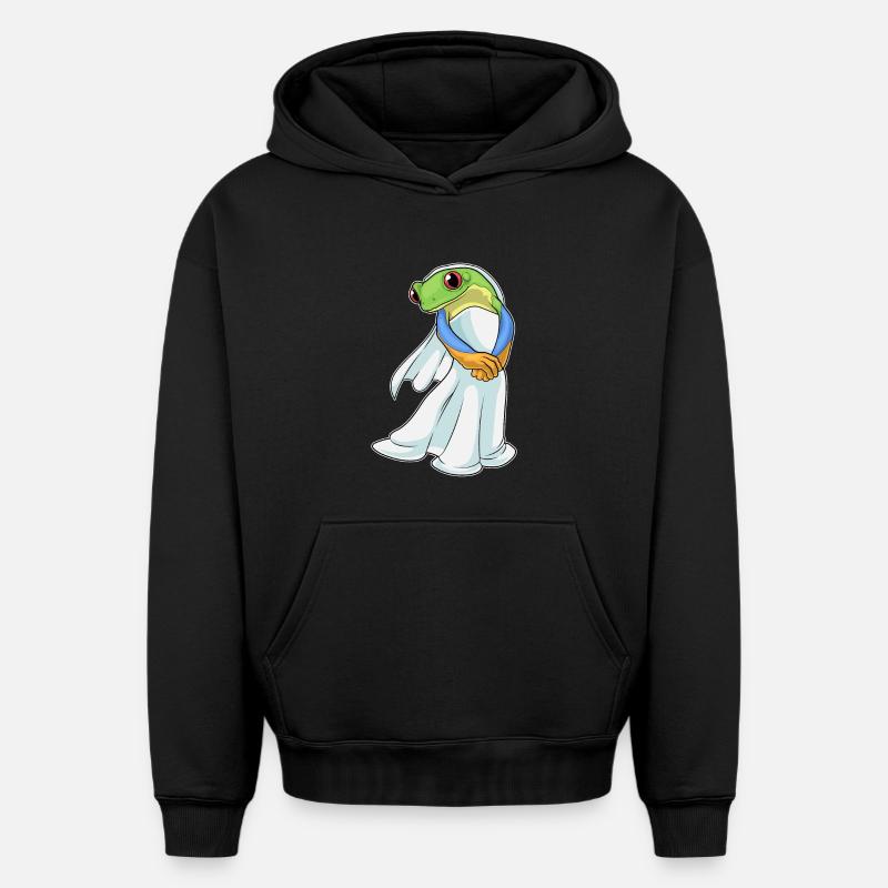 Grenouille Robe de mariée - Sweat à capuche unisexe oversize épais SPREAD - noir