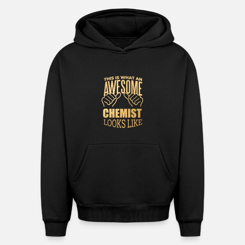chimie - Sweat à capuche unisexe oversize épais SPREAD - noir