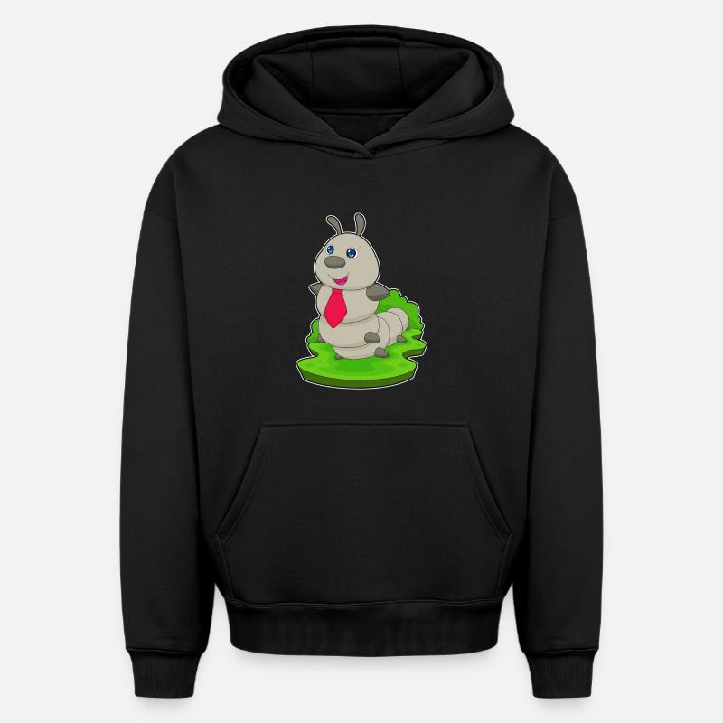 Cravate Caterpillar Gentleman - Sweat à capuche unisexe oversize épais SPREAD - noir