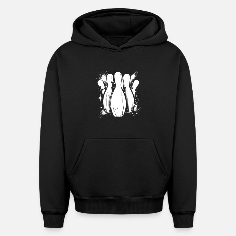 Skittles - Sweat à capuche unisexe oversize épais SPREAD - noir