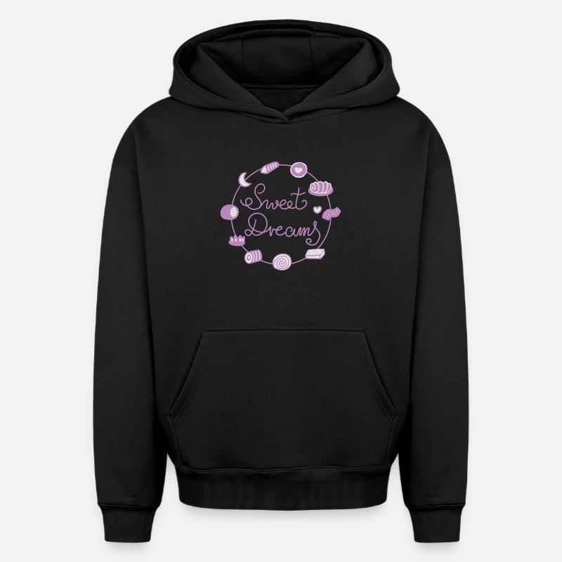 Faites de beaux rêves - Sweat à capuche unisexe oversize épais SPREAD - noir
