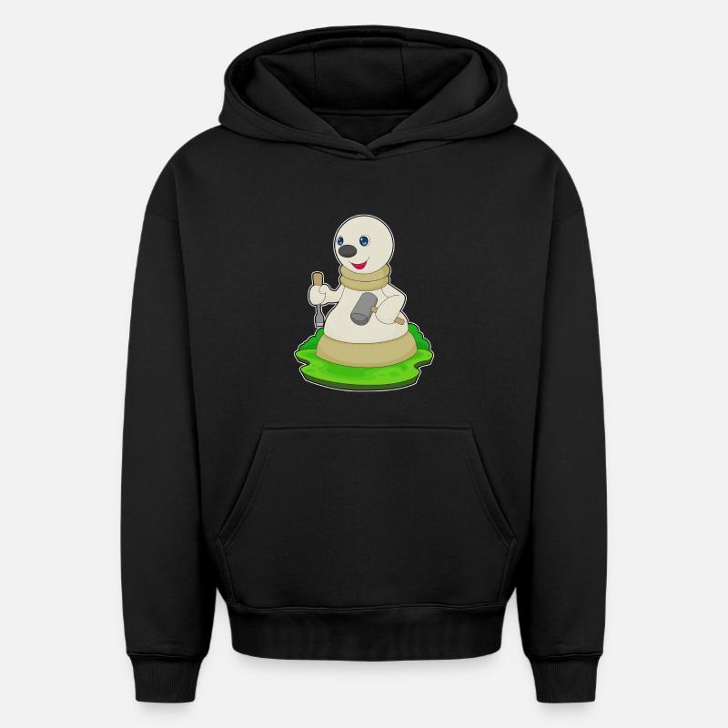 Schachfigur Bauer Schach - Oversized Heavyweight Unisex Hoodie - Schwarz