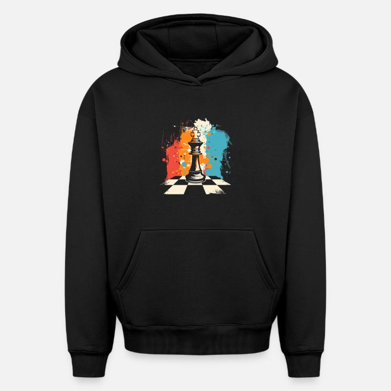 Pièce - Sweat à capuche unisexe oversize épais SPREAD - noir