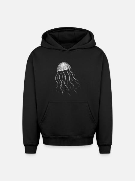 Méduse - Sweat à capuche unisexe oversize épais SPREAD - noir