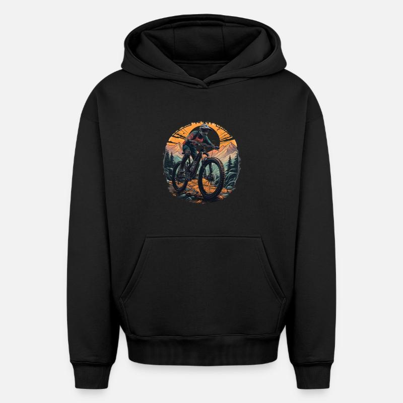 Vtt - Sweat à capuche unisexe oversize épais SPREAD - noir