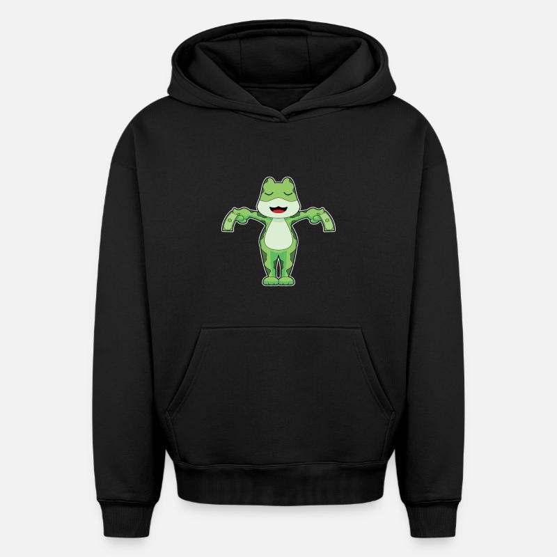 Billet de banque grenouille - Sweat à capuche unisexe oversize épais SPREAD - noir