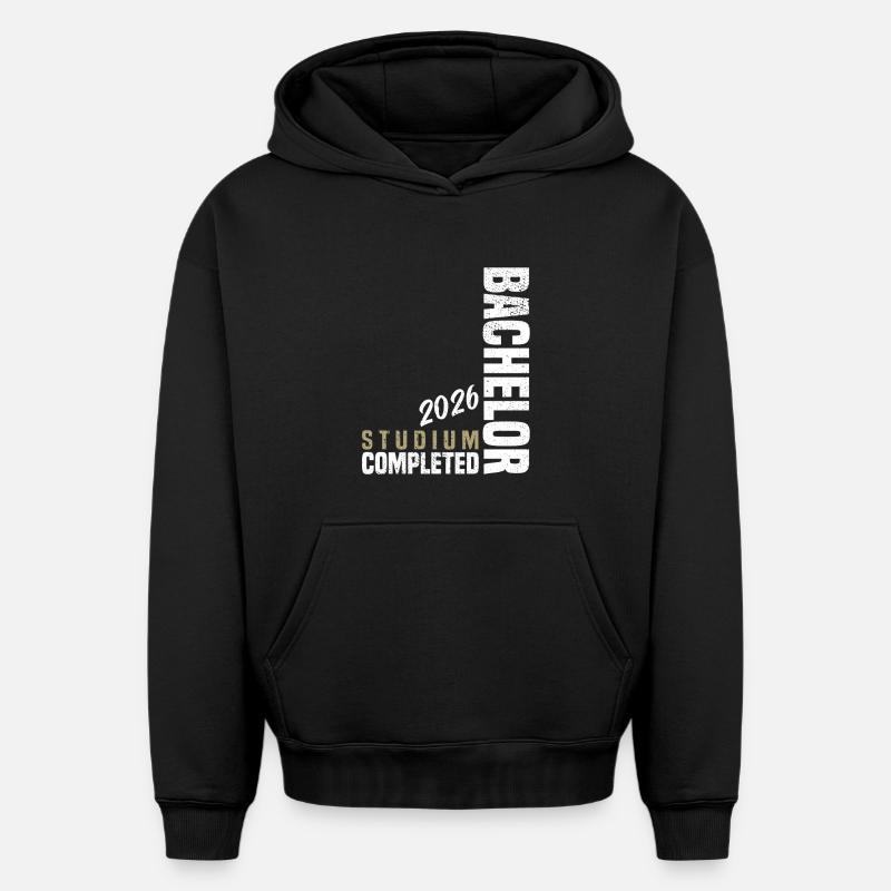 Licence 2026 - Sweat à capuche unisexe oversize épais SPREAD - noir